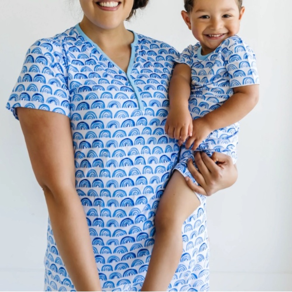 Blue Rainbows Women’s Bamboo Pajama Top